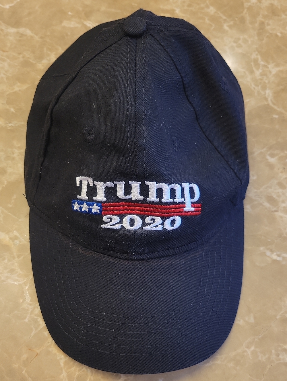 2020 Trump Embroidered Logo Baseball Cap - Black